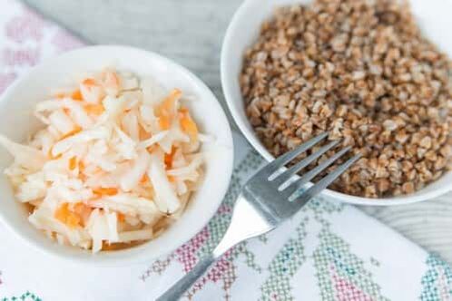 Boekweitpap en salade